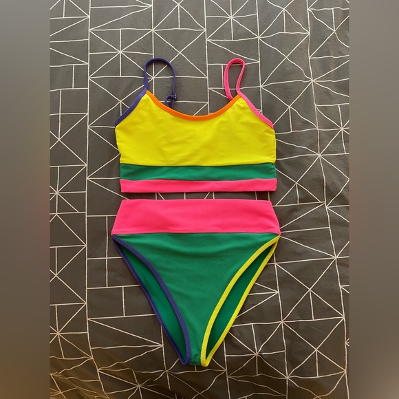 Beach Riot Color Block Bathing Suit - Picture 1 of 3